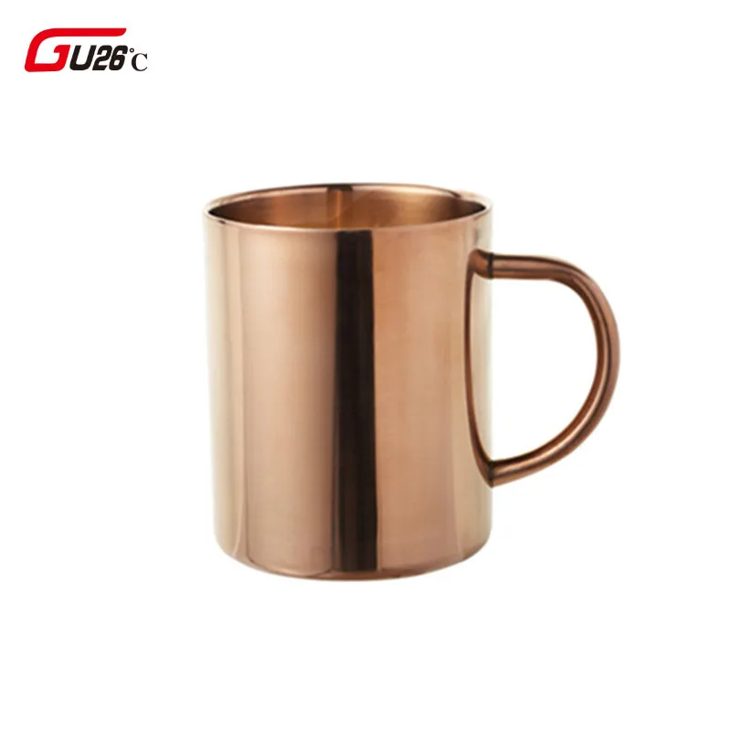 

Stainless Steel Moscow Mule 400ML Mug Cup Solid Smooth Without Inside Liner For Cocktail Coffee Beer Milk Water Silver Gold Cup