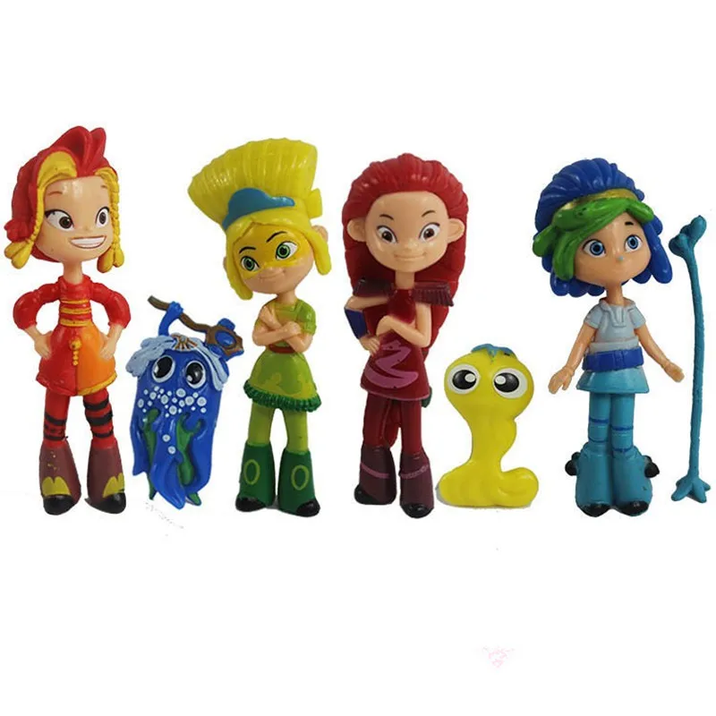 

6pcs/set Fairy Patrol Doll Russian Girls Toys PVC Princess Matryoshka Nendoroid Anime Figure Toy