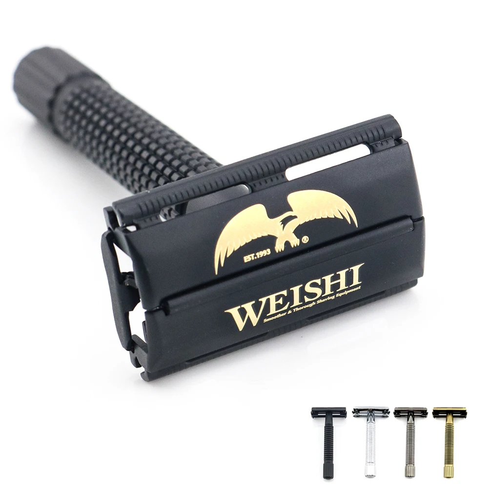 WEISHI فراشة سلامة الحلاقة عالية الجودة الحلاقة الحلاقة المعادن 9306-F فضي 9306-C بندقية اللون 9306-I البرونزية أسود جديد
