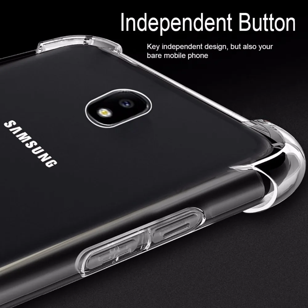 Soft Silicone Phone Cases For Samsung Galaxy J5 J7 J3 2017 Transparent