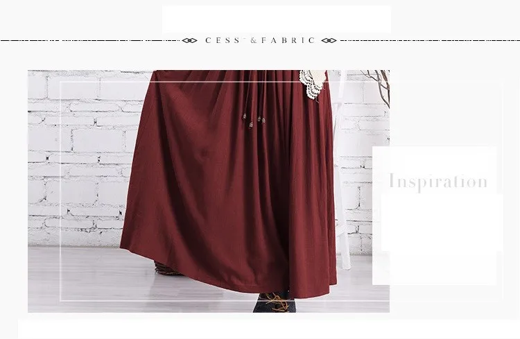 25-38 Размеры Новый Для женщин s Ретро плиссированные эластичный пояс Длинная юбка макси Для женщин хлопковые льняные юбки Jupe Falda