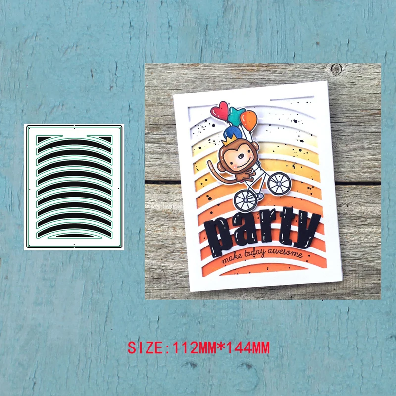 

LLove CCraft Curve panel background Metal Cutting Dies for DIY Scrapbooking Album Paper Cards Decorative Crafts Embossing Die