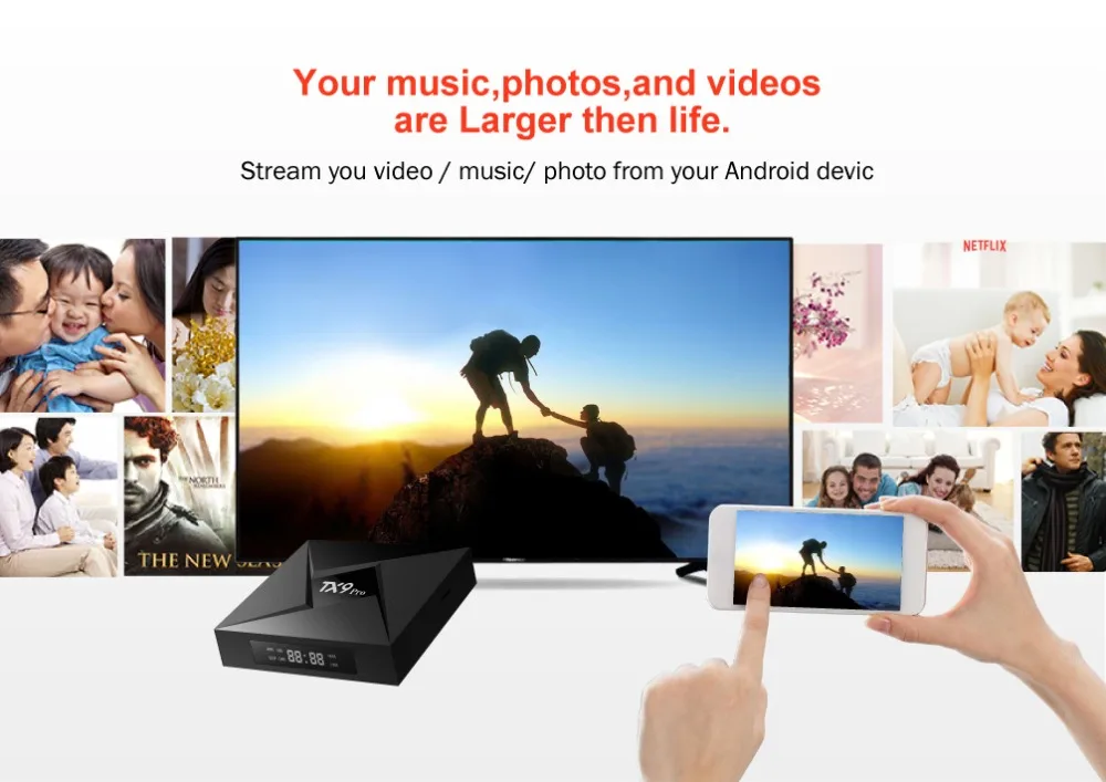 TX9 PRO ТВ приставка android 7,1 приставка 3G32G BT Smart tv Amlogic S912 2,4 ГГц WiFi Поддержка 4K медиаплеер HDMI 2,0