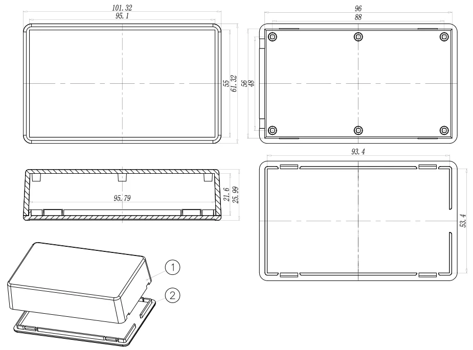 plastic enclosure for electronics control box szomk diy enclosure junction box plastic housing small abs instrument enclosure distribution box black plastic box enclosure electronics case    (2).jpg