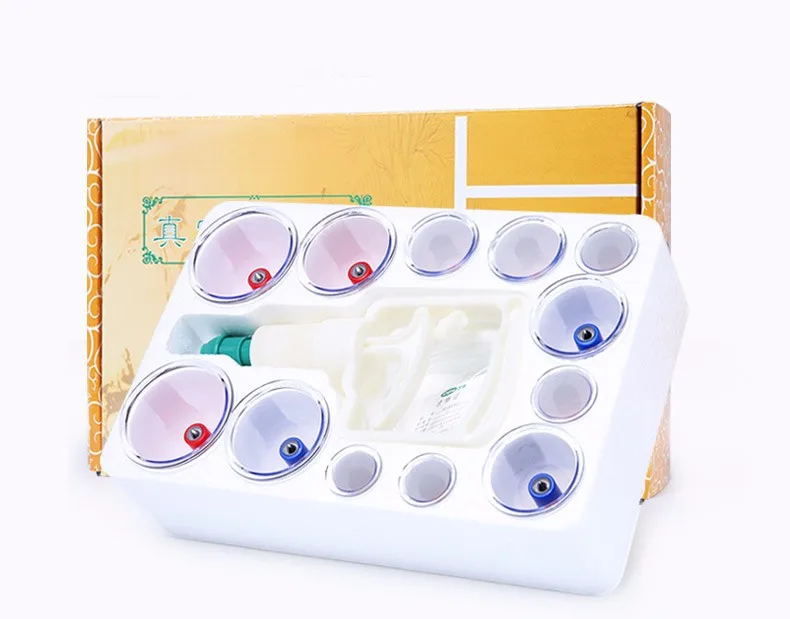 Cofoe 12 шт. пластиковый Вакуумный Куб набор инструментов-зеленый+ бежевый+ разноцветный для китайская Акупунктура семейная Массажная терапия для тела