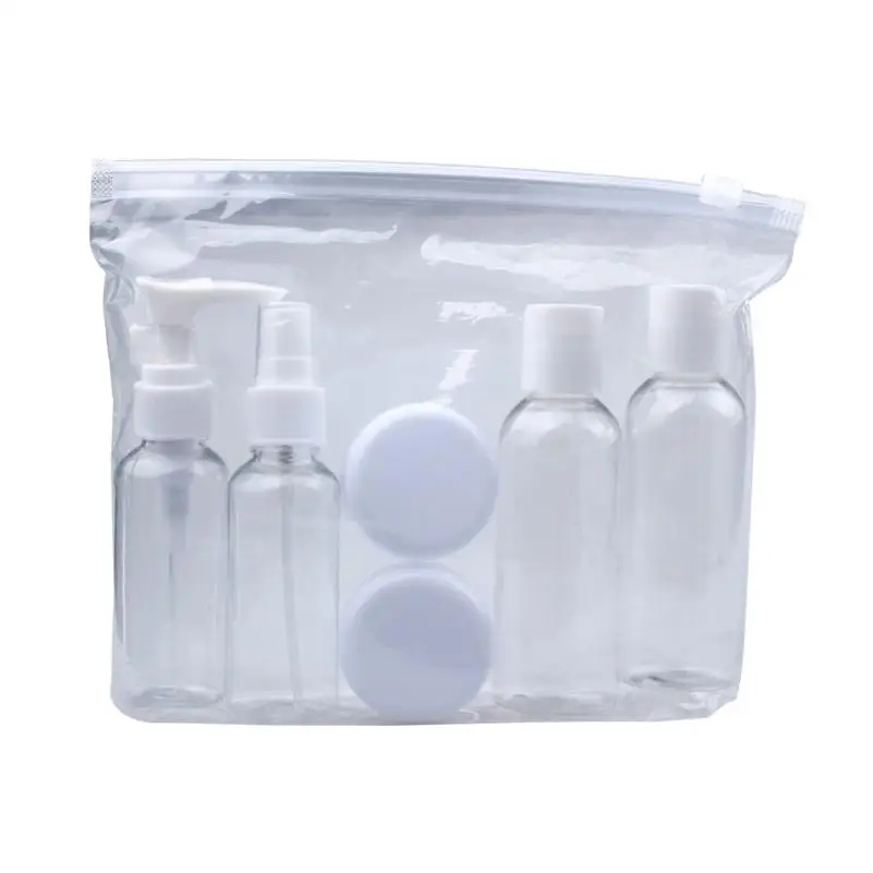 

Professional New Portable Transparent Travel Cosmetic Bottle Points Bottling Six Sets Plastic Material 100% new and high quality