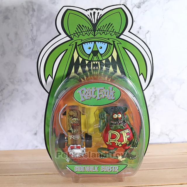 US $8.13 Sidewalk Surfer Skateboard Rat Fink Ed Big Daddy Roth Action Figure Collectible Model Toy