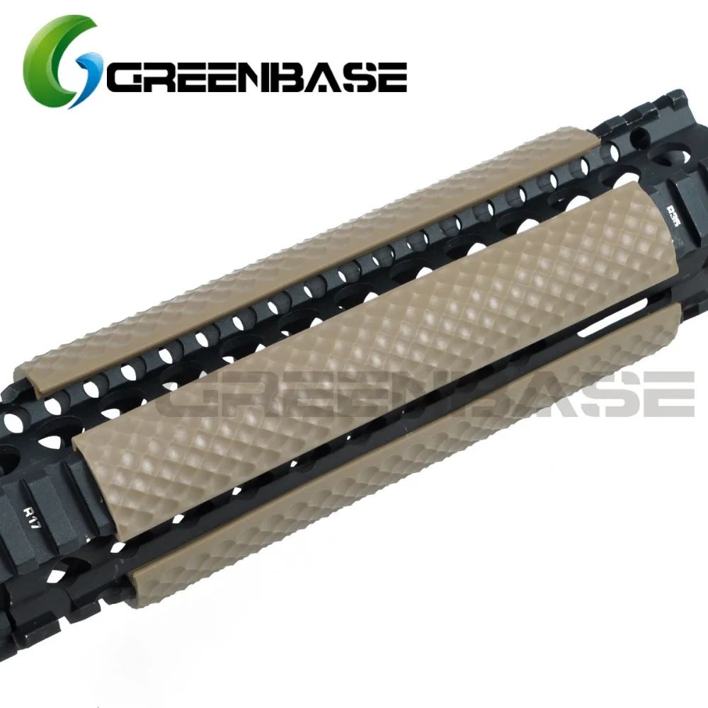 

Greenbase Tactical Rubber Picatinny Rail Covers With Line Slot 4pcs Rifle Quad Rail Rubber Cover Gun Accessories