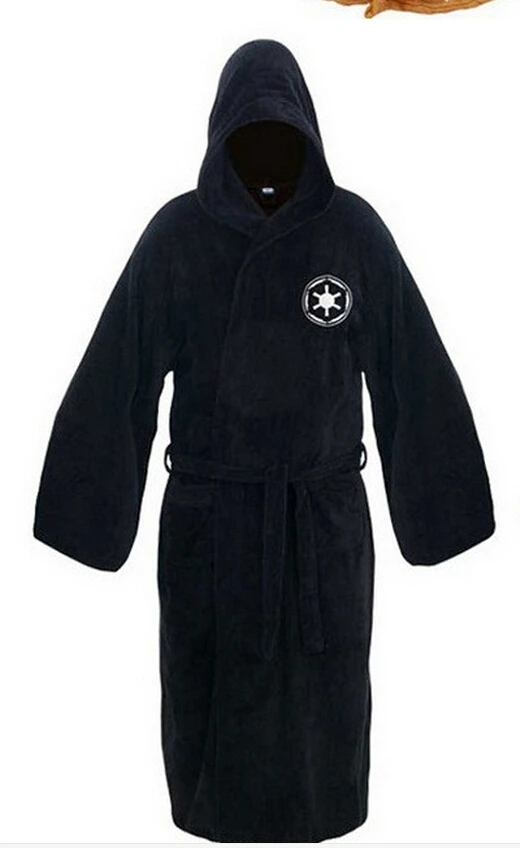

Halloween costume Star Wars Darth Cosplay animation Unisex HOODED BATHROBE TOWELLING THICK DRESSINGGOWN ROBE EMPIRE JEDI OBI-WAN