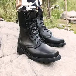 Мужские армейские ботинки из натуральной кожи со стальным носком в стиле милитари, Askeri Bot