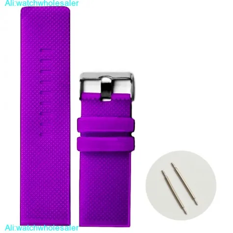 28mm Nice Dark Purple Silicone Jelly Rubber Ladies Watch Band Straps WB1079I28JB