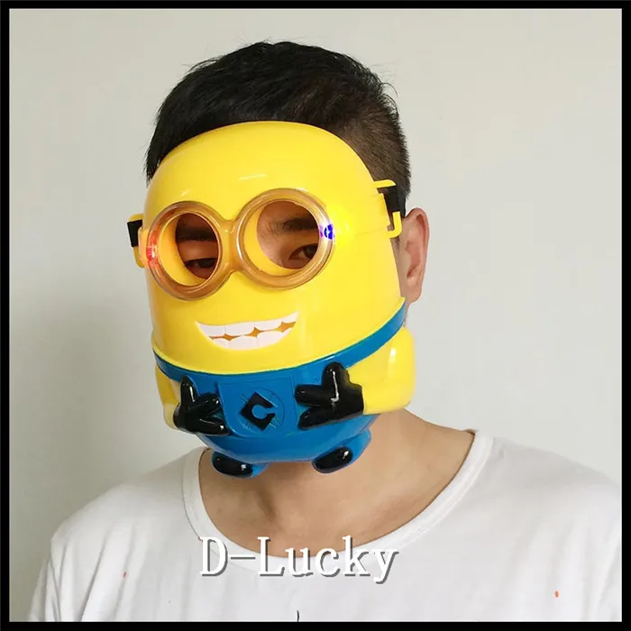 Halloween Lovely Cute Cartoon Minions Face Mask For Costume Party Dress