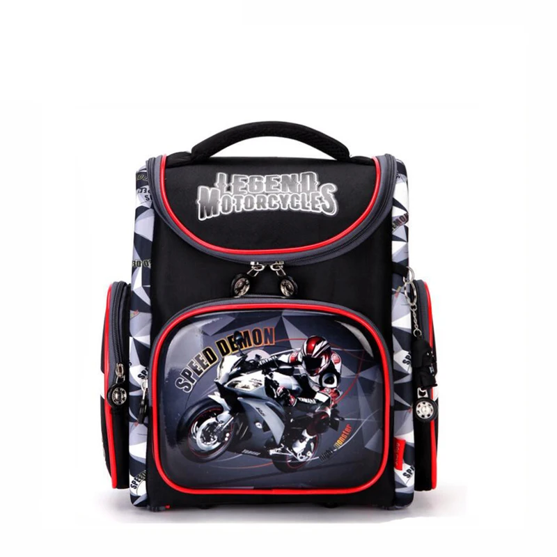 

Black Motorcycle Print School Bag For Boys Children Schoolbag Kids Orthopedic Backpack Teenager Student Bag Mochila Escolar