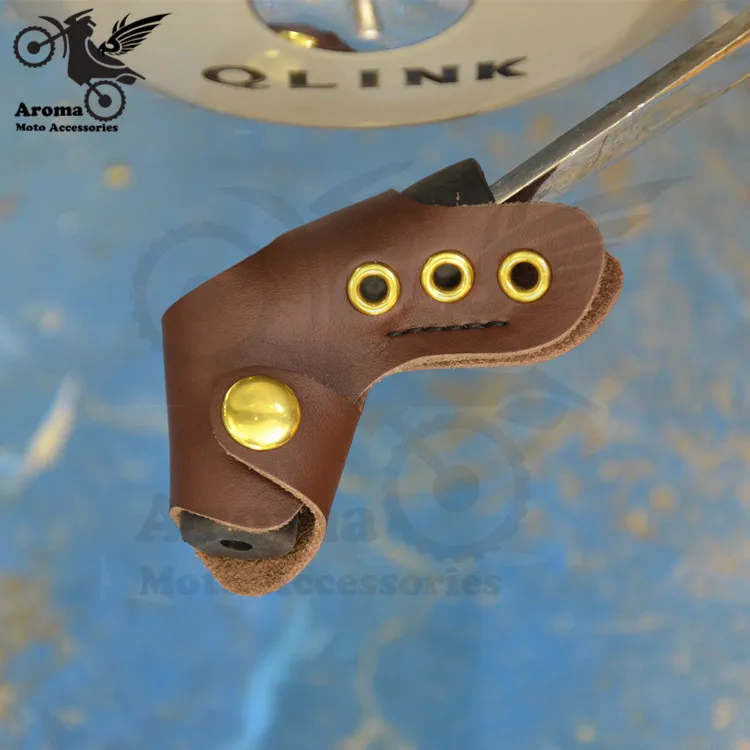 De cuero retro moto rbike de palanca de cambios de caso protector de la cubierta de la palanca de cambio de moto piezas moto rcycle Accesorios