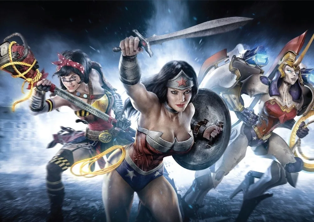 Wonder Woman бесконечный античный Шелковый плакат декоративной живописи 24x36 дюймов |
