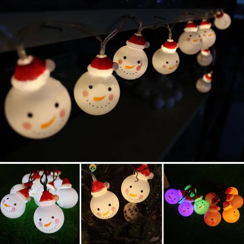

2018 new Festival Decorative Lights Christmas Snowman Decor Props LED String Light for Christmas Trees New Year Party Lightings