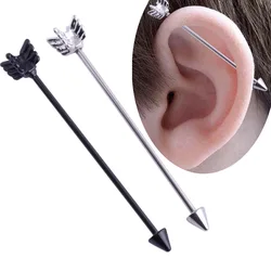 Thailand Hot Sale Stainless Steel Body Piercing Jewelry Ear Piercing Earring Industrial Barbell Earring