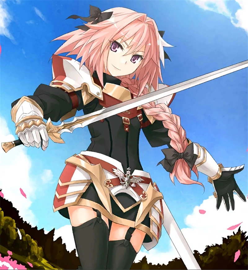 Fate/Apocrypha FA Servant Astolfo Косплей Костюм Боевая Форма платье FGO Косплей боевые костюмы с накидкой+ платье+ перчатки+ носки