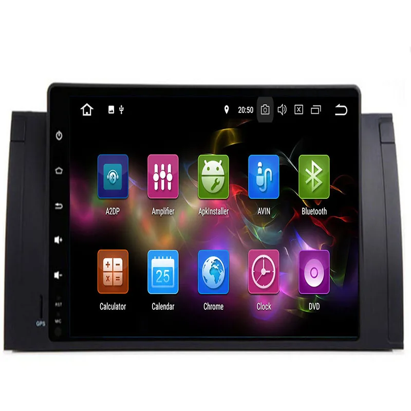 Best Android 9.0 16G ROM GPS Navi 9" Full Touch Car DVD Multimedia for BMW E53 X5 E39 5 97-06 with Wifi 3G BT RDS Radio Can bus DVR 2