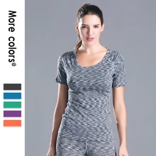 Новая Женская толстовка с волной для тренировок, тренажерный зал, джерси, фитнес, эластичная быстросохнущая Спортивная футболка для бега, Йога, футболка на открытом воздухе