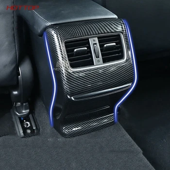 

Carbon fiber Car Rear Air Conditioning Vent Outlet Protective Trim Cover Sticker For Honda Accord 2018 Car Styling Accessories