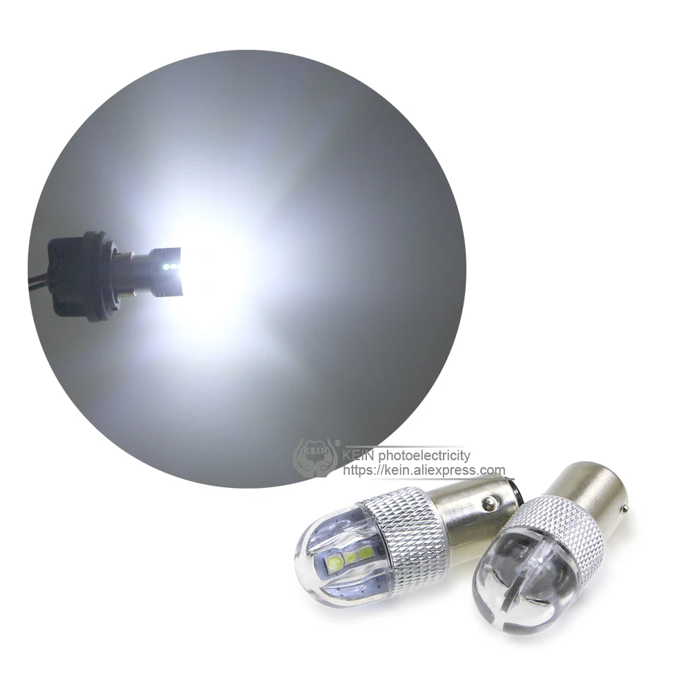 KEIN 2 шт. BAY15D 1157 Светодиодная стробоскопическая вспышка P21/5W 6smd 3030 Неполярные