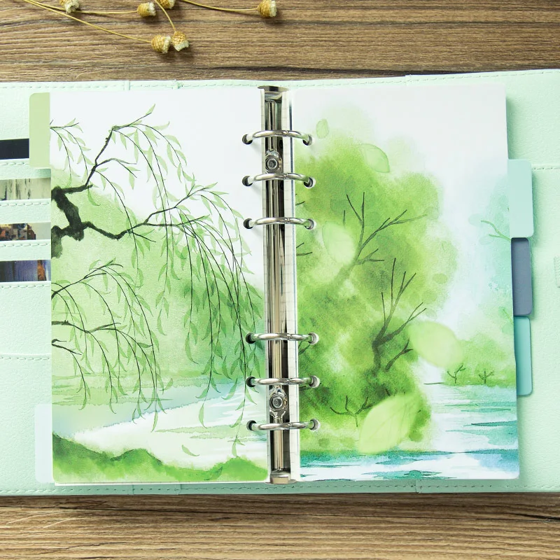 5pcs/set Fresh Landscape Series Dividers A5 A6 Spiral Notebook Loose Leaf Separator Pages Notebook Paper Inside Pages 5pcs/set Fresh Landscape Series Dividers A5 A6 Spiral Notebook Loose Leaf Separator Pages Notebook Paper Inside Pages