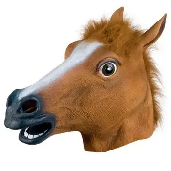 

Halloween Party Mask Latex Full Face Horrible Animal Dog Horse Head Mask Props for Masquerade Halloween Masks Party Supplies