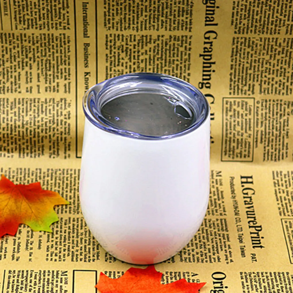 

Stainless Steel Double Layer Vaccum Insulation Thermos Cup 12oz Egg Shaped Mug Jars Beer Drinking