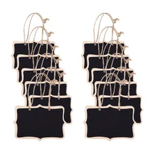 12 шт. мини прямоугольные доски двухсторонняя черная доска для доски сообщений знаки