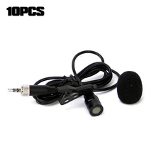 10 шт. Про нагрудные зажим для галстука петличный микрофон конденсаторный микрофон для Беспроводной Системы поясной передатчик 3.5 мм Винт стерео с замочком