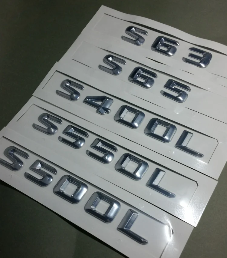 S63 Lettrage plaque signalétique autocollant pour Mercedes Trunk Badge nameplate