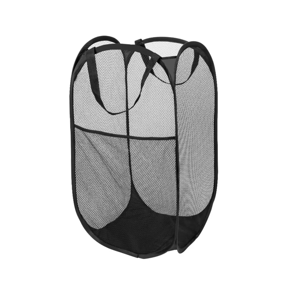 

Portable Pop Up Washing Dirty Clothes Laundry Basket Storage Bag Foldable Mesh Storage Toy Sundries Container Home Organizer