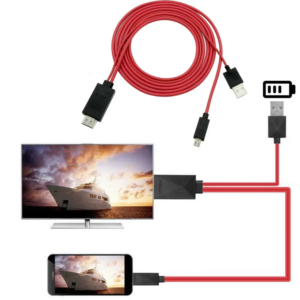 Para Mhl Micro Usb A Hdmi 1080p Hd Tv Adaptador De Cable Par | Meses