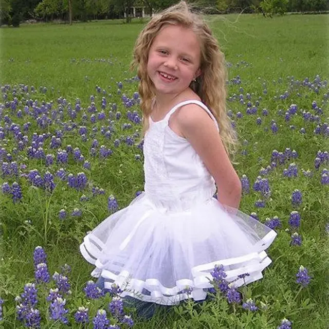 Newest Kid Girl Baby Dancewear Party Skirts Fluffy Pettiskirt Ribbon