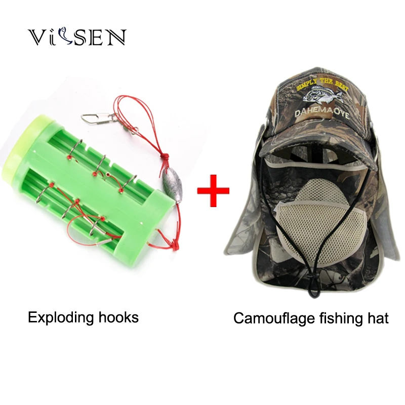 

Vissen outdoor dynamic Fishing Combo Cap Pesca Feeder Bomb Fishing Hook tackle hooks bait camping fishing hooks