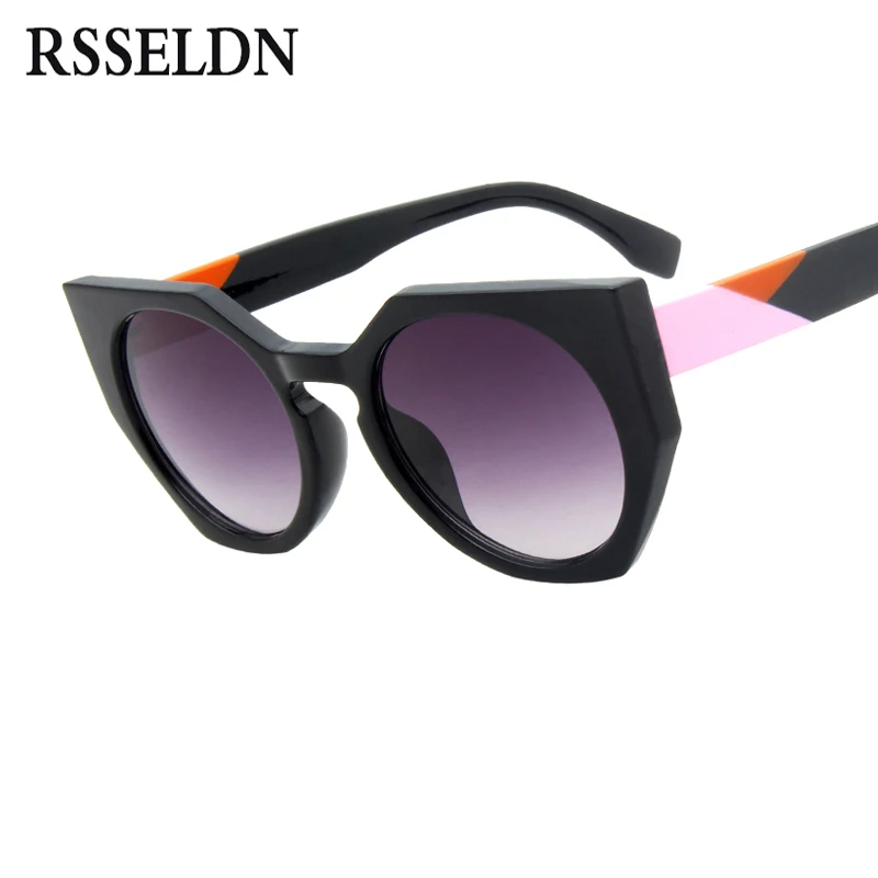 

RSSELDN Cat Eye Sunglasses Women Brand Designer Vintage Gradient Round Sun Glasses For Women 2019 Fashion Shades oculos UV400