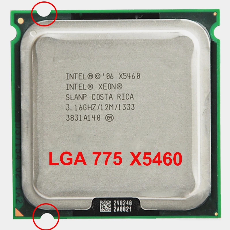 INTEL XONE X5460 Процессор INTEL X5460 процессор 775 quad core 4 core 3,16 мГц LeveL2 12 м работать на 775 с 2 шт. adaperts