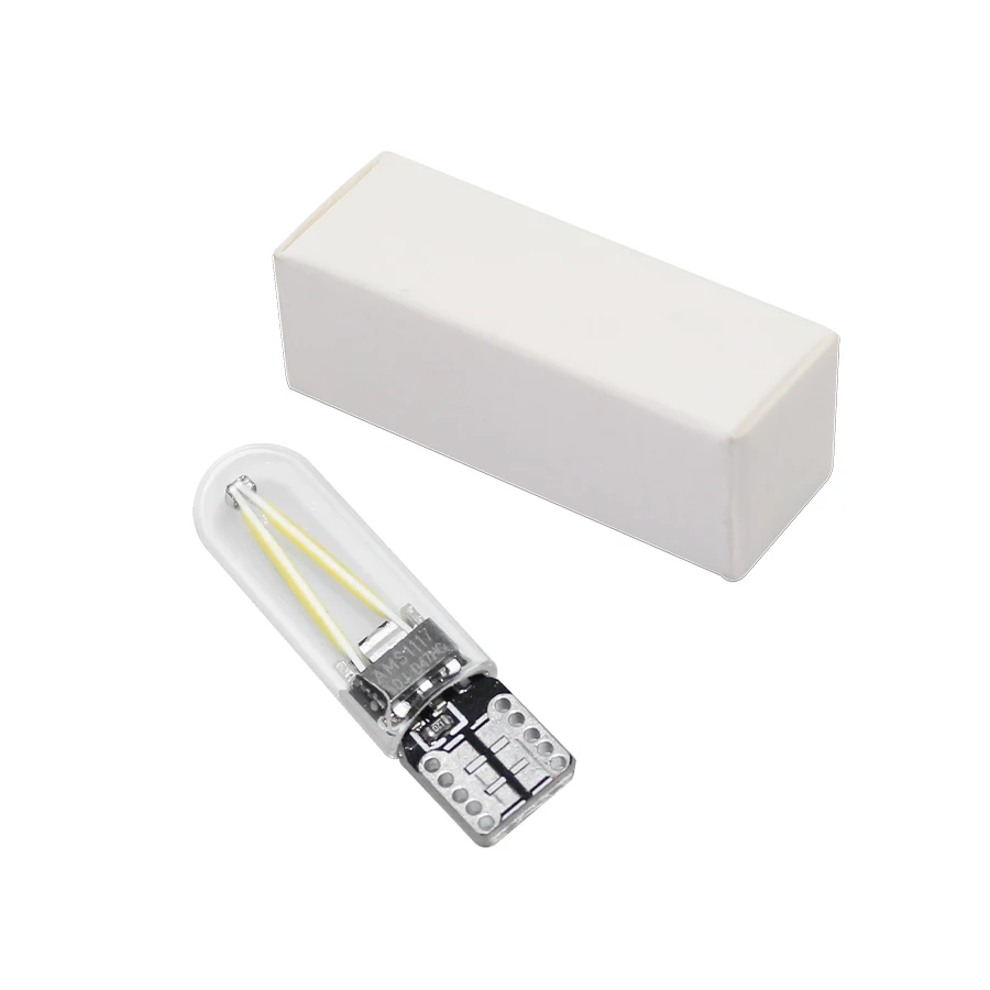 YCCPAUTO T10 LED 194 168 WY5W W5W COB лампы накаливания стеклянная лампа Canbus без ошибок