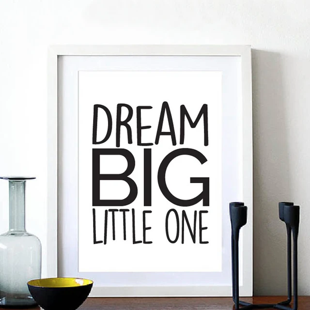 Dream Wall Art aliexpress : buy dream big little one quote canvas painting Dream Wall Art aliexpress : buy dream big little one quote canvas painting