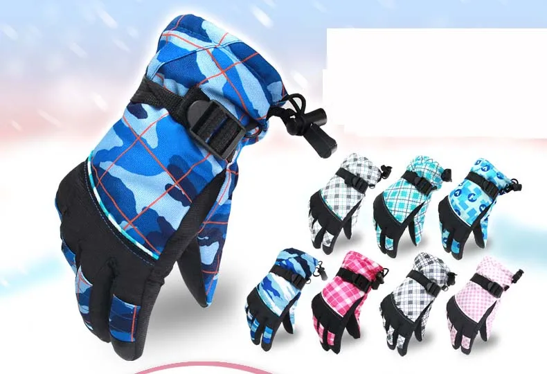 GLV864 Outdoor skiing warm FLEECE children s font b gloves b font wholesale girls and boys