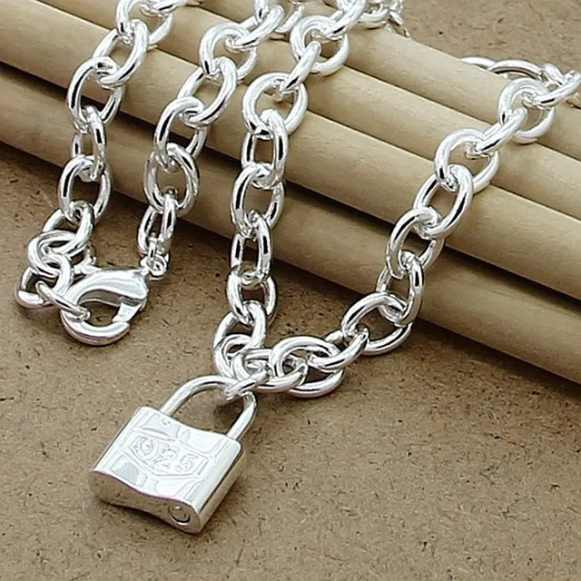 Collares con colgante cuadrado de plata 925, cadena con dijes para hombres y mujeres, collar gargantilla, joyería de alta calidad Collares con colgante cuadrado de plata 925, cadena con dijes para hombres y mujeres, collar gargantilla, joyería de alta calidad