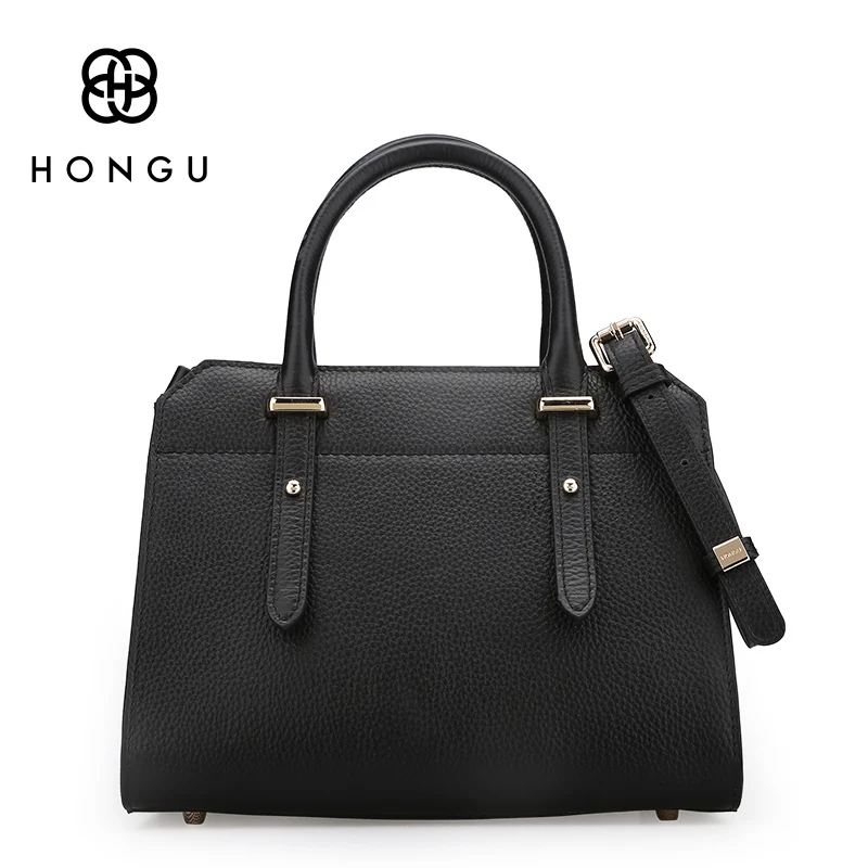 

HONGU Natural Women Handbag Shoulder Bag Luxury Design Ladies Tote 100% Genuine leather Versatile Bag 22.5*13*19cm Girl Benefits