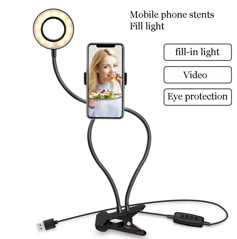 

Mobile phone stents Fill-in light,Suitable for desk lamp.Clip lamp,sill-in light,phonr stents,freeshipping