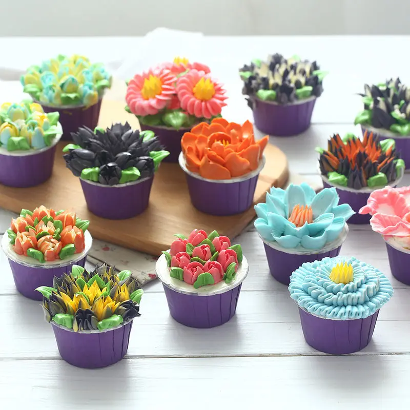 Skup SHENHONG 28 sztuk rosyjski końcówki do szprycy cukierniczej zestaw 1 sztuk silikonowy worek łącznik tulipan dysze Cupcake ciasto dekorowanie deser