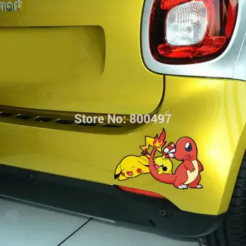 

10 x Car Styling Cartoon Animal Pet Pikachu Pokemon Combination Sticker Decals for Toyota Peugeot VW Ford Lada Honda