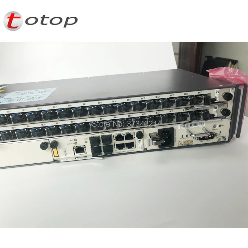 Доставка компанией DHL huawei MA5608T GPON OLT с 1 * MCUD 1G + 1 * MPWC электрическая плата постоянного тока, MA5608T терминал оптической линии