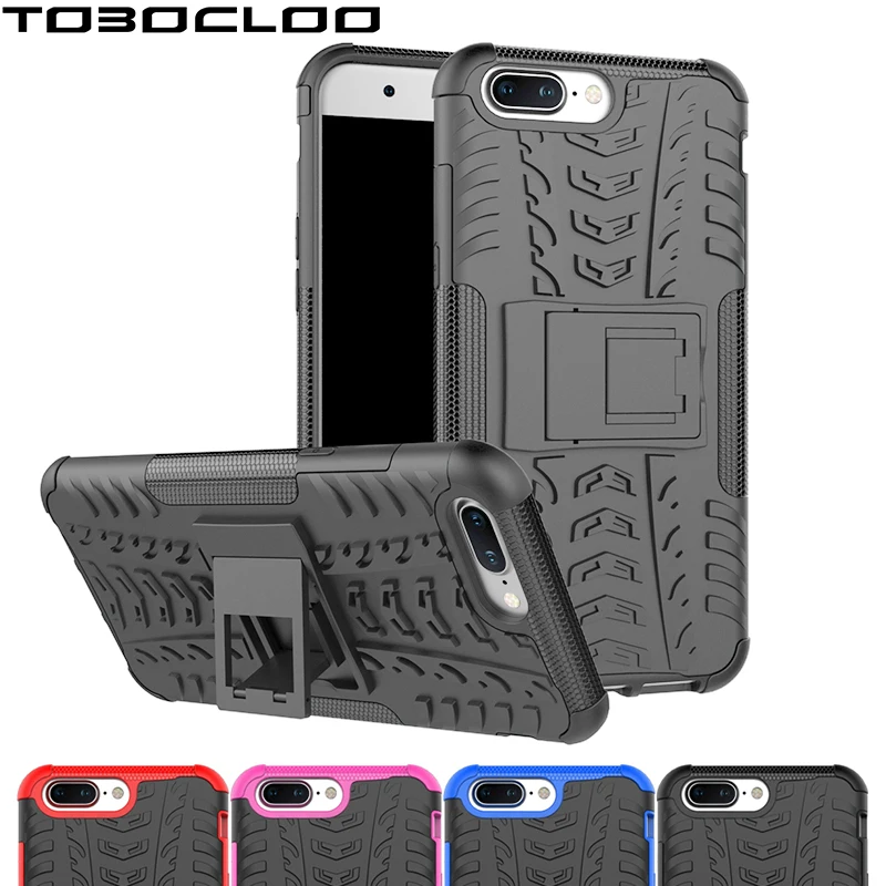Tobocloo Cases for OnePlus 3 One Plus 5 5T T Armor Case ShockProof Fashion Heavy Duty Hard PC Soft Silicone Stand Cover |