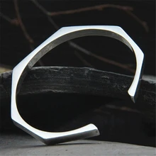 Личность Для мужчин S wo Для мужчин S Браслеты Грановитая 999 стерлингового серебра Открыть Браслет Для мужчин панк мужчина Ювелирные изделия Pulseira feminina