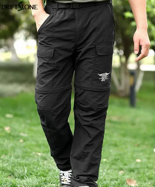 Mens Navy Seals Breathable Ultra Light Fast Drying Pants Zip Off Quick
